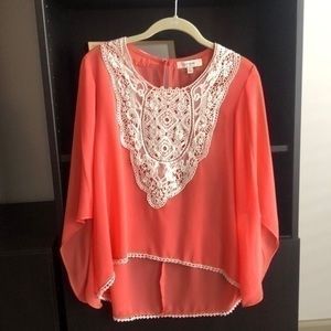Peach tunic top